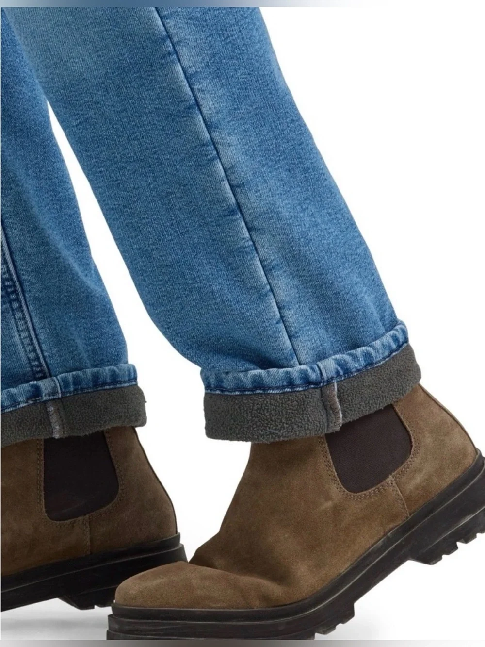 Lee Men’s 34x32 Fleece Lined Straight Leg Jeans NWT Winter Denim